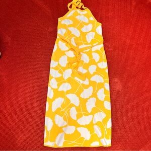 DVF for Target yellow halter dress , size large